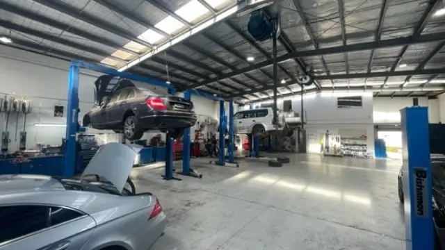 Bosch Car Service DoncasterCars undergoing maintenance can be seen in the workshop of Greythorn Motors.