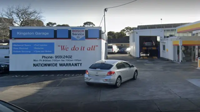 view of Kingston Garage workshop, showcasing a well-equipped facility for professional automotive service and repair.