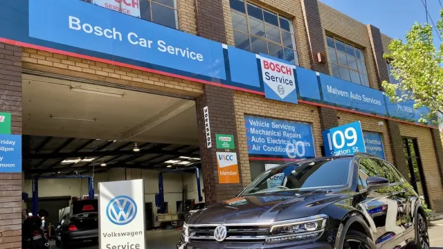 Front view of Malvern Auto Services with Bosch logo - Your trusted automotive service provider