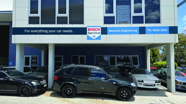 Inviting front entrance of Bavarian Engineering, your trusted destination for exceptional car repair.