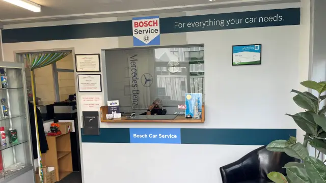 Bosch Car Service CarTech Waikato reception, available for your car service booking.