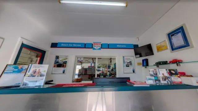 Welcoming reception area at Bosch Car Service Welshpool, where friendly staff are ready to assist you with your automotive needs.
